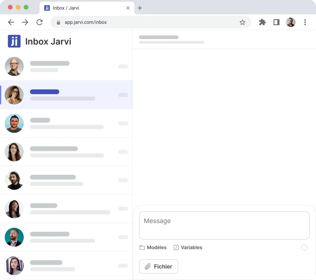 Jarvi recruitment software interface with AI-powered multi-channel outreach dashboard
