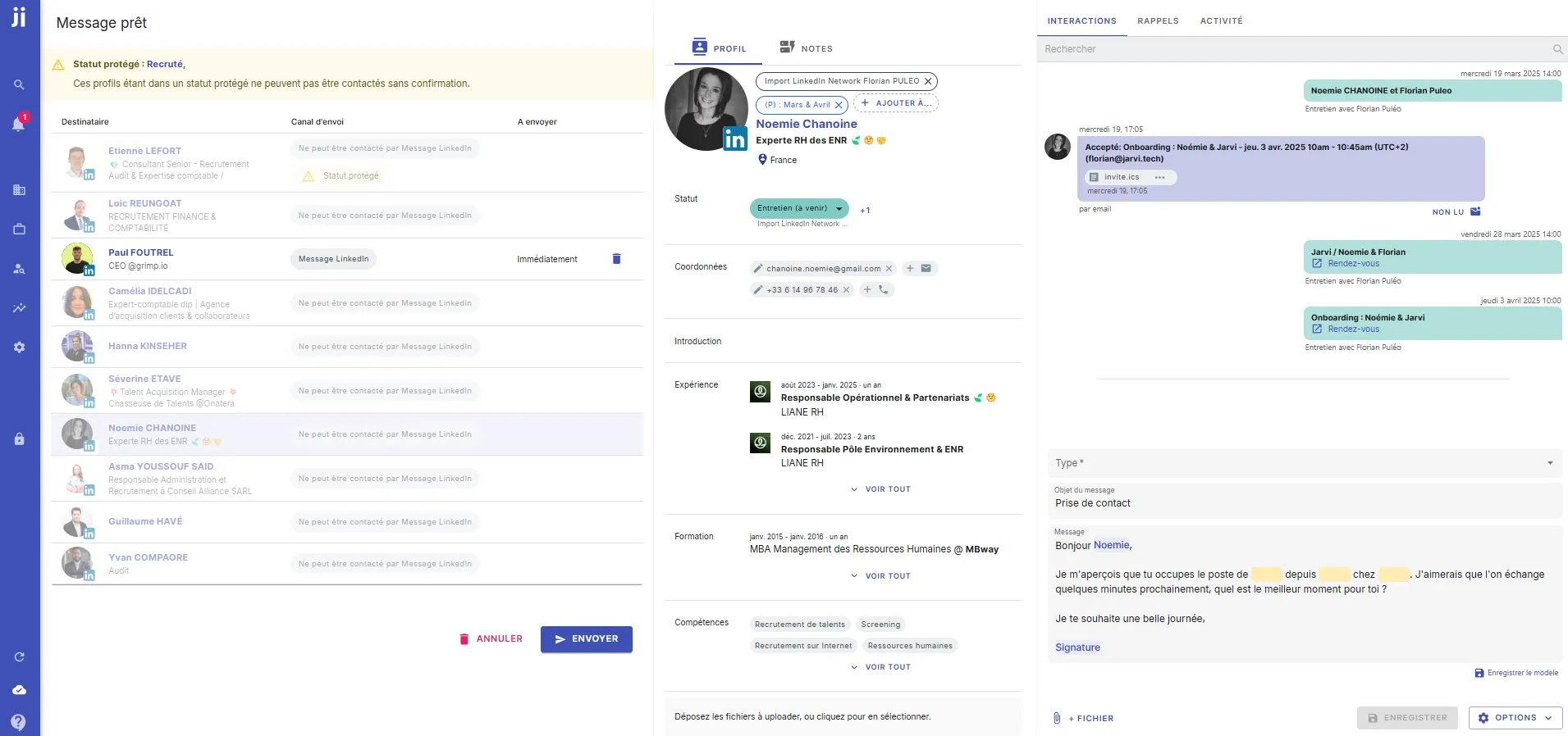 Prévisualiser et personnaliser les messages programmés avant envoi dans Jarvi