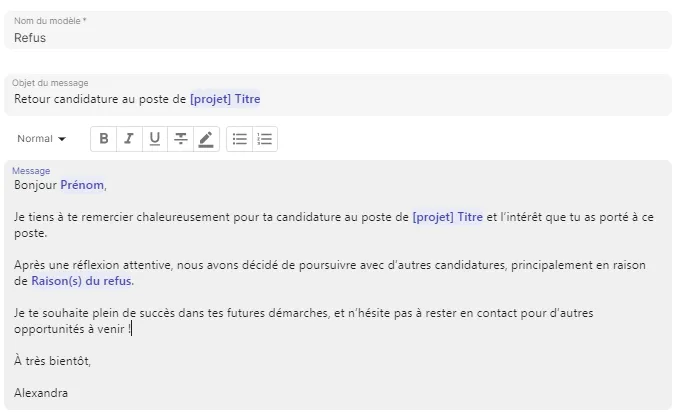 Plantillas de mensajes en Jarvi