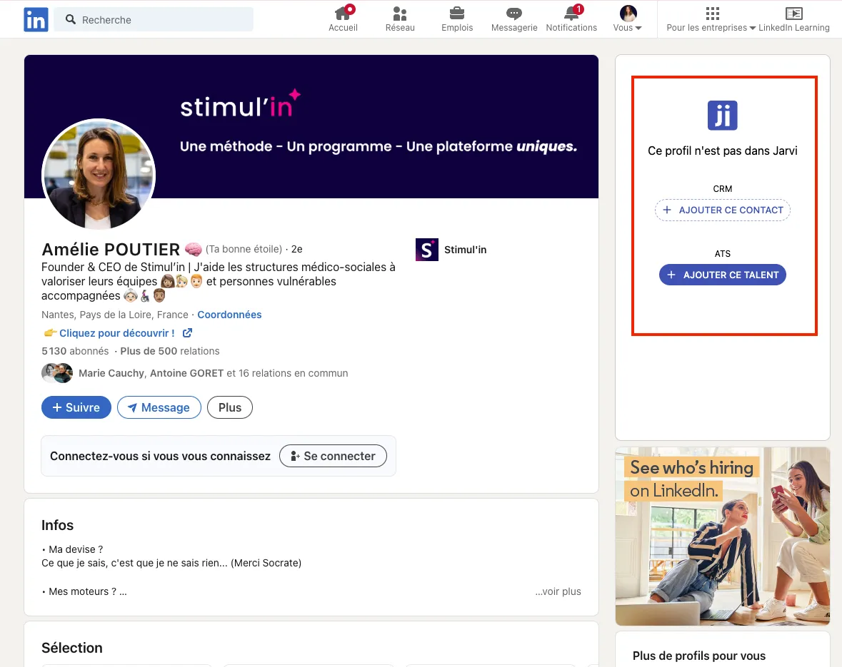 Ajouter un nouveau contact client manuellement dans Jarvi