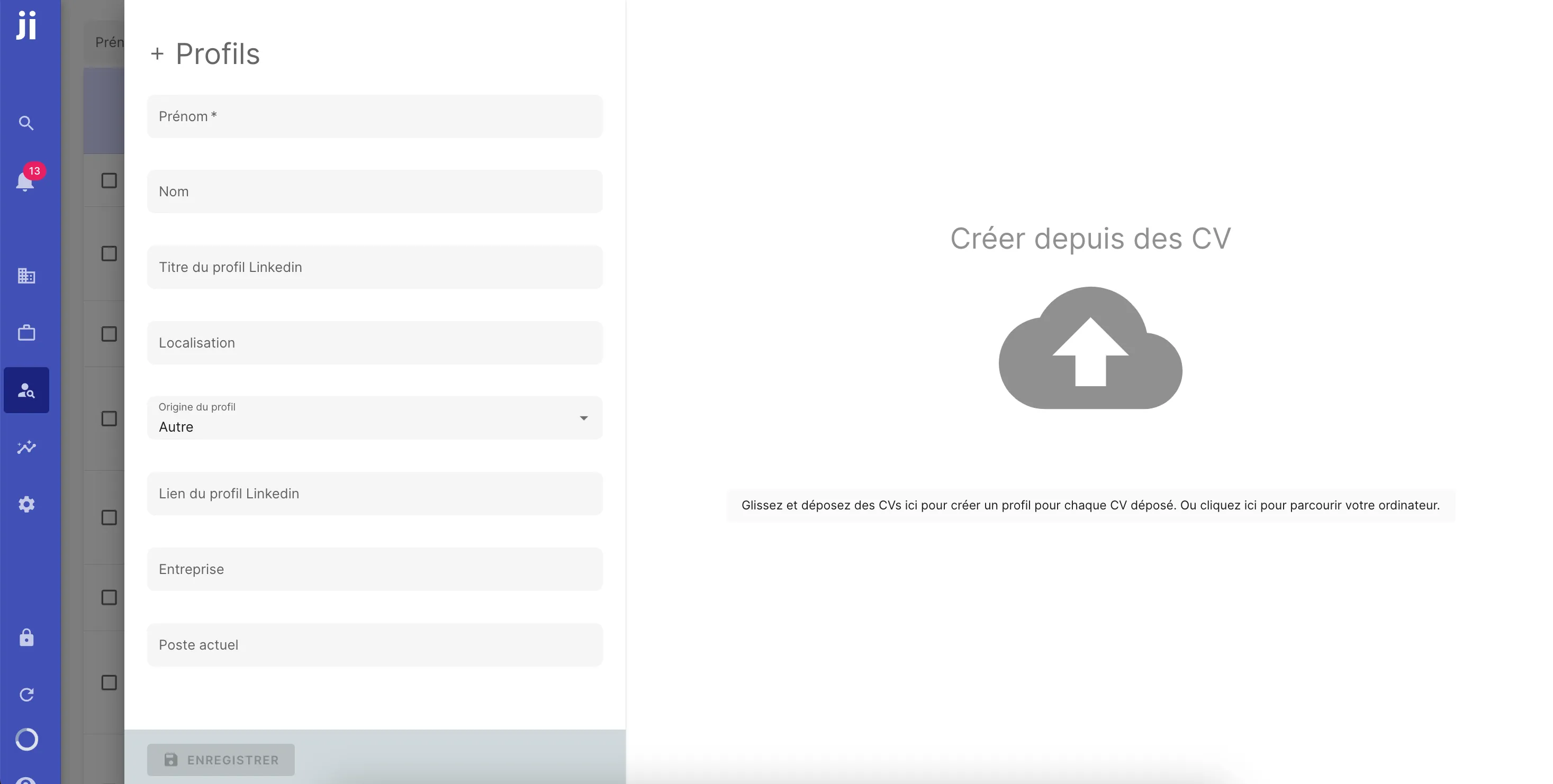 Créer un profil sur Jarvi à partir d’un CV 3