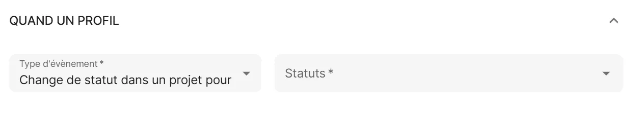 Types d'événements