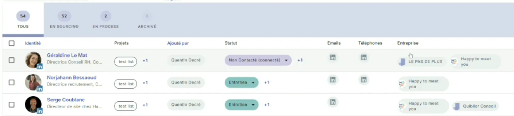 Extension Jarvi - Avancement import liste sales navigator